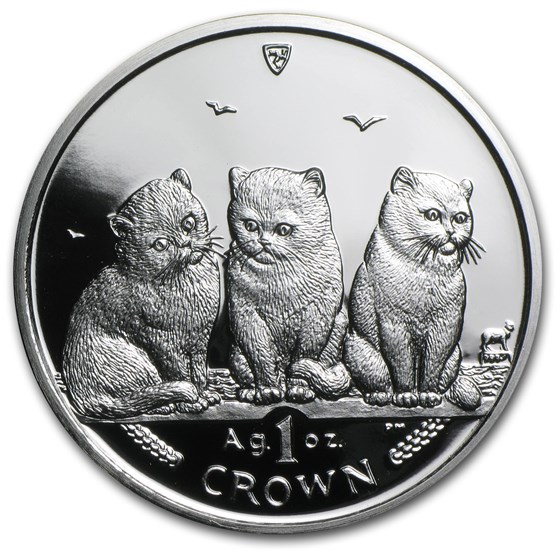 2006 Isle of Man 1 oz Silver Shorthair Cats Proof 2006 Isle of Man 1 oz Silver Shorthair Cats Proof